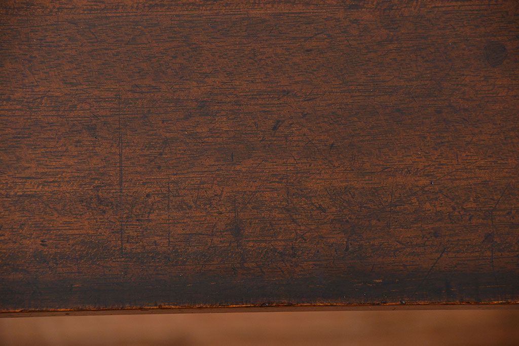 レトロ家具　昭和レトロ　作業台付き古い木製のキッチンキャビネット