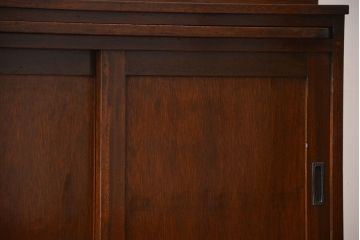 レトロ家具　昭和レトロ　作業台付き古い木製のキッチンキャビネット