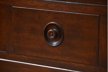 レトロ家具　昭和レトロ　作業台付き古い木製のキッチンキャビネット