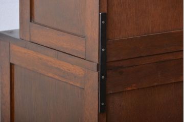 レトロ家具　昭和レトロ　作業台付き古い木製のキッチンキャビネット