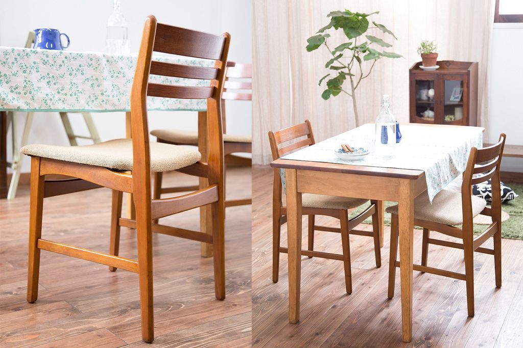 ヴィンテージ家具　北欧ビンテージ　チーク材のお洒落なダイニングチェア(2)
