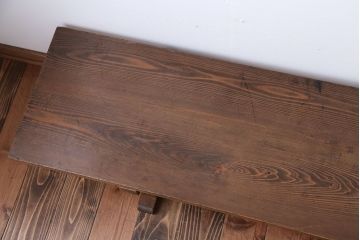 アンティーク家具　アンティーク　DIYにもぴったり!古い木のシンプルなベンチ(1)
