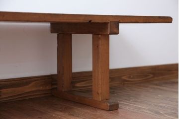 アンティーク家具　アンティーク　DIYにもぴったり!古い木のシンプルなベンチ(1)