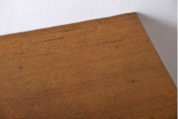 アンティーク家具　アンティーク　ナチュラルな木味の古いシンプルなダイニングテーブル