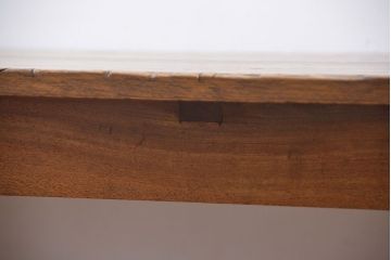 アンティーク家具　アンティーク　ナチュラルな木味の古いシンプルなダイニングテーブル