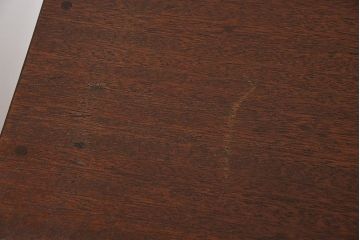 レトロ家具　昭和レトロ　気泡ガラス入り鉄脚付きローボード