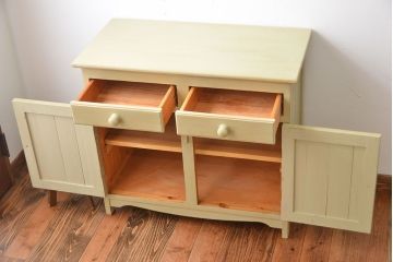 ヴィンテージ家具　イギリスビンテージ　おしゃれなペイントキッチンサイドキャビネット