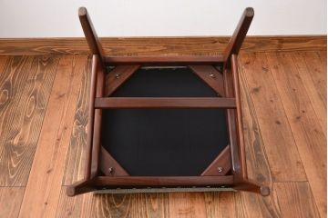 ヴィンテージ家具　北欧ビンテージ　ウォールナット材のシンプルでおしゃれなダイニングチェア(2)