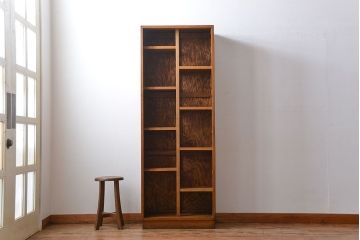 レトロ家具　アンティーク　棚の高さが自由自在!レトロな飾り棚