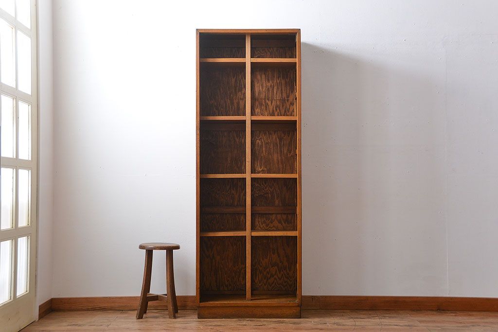 レトロ家具　アンティーク　棚の高さが自由自在!レトロな飾り棚