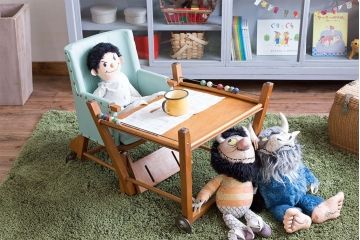 アンティーク家具　イギリスアンティーク　かわいい2WAYベビーチェア(チャイルドチェア、キッズチェア、ダイニングチェア、子どもイス、こども椅子、英国)(R-016219)