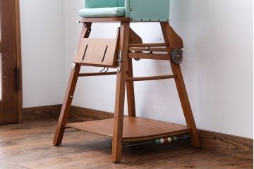 アンティーク家具　イギリスアンティーク　かわいい2WAYベビーチェア(チャイルドチェア、キッズチェア、ダイニングチェア、子どもイス、こども椅子、英国)(R-016219)