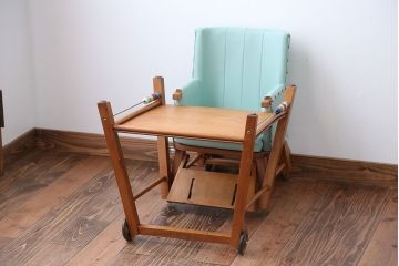 アンティーク家具　イギリスアンティーク　かわいい2WAYベビーチェア(チャイルドチェア、キッズチェア、ダイニングチェア、子どもイス、こども椅子、英国)(R-016219)