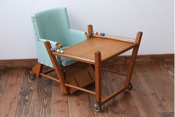 アンティーク家具　イギリスアンティーク　かわいい2WAYベビーチェア(チャイルドチェア、キッズチェア、ダイニングチェア、子どもイス、こども椅子、英国)(R-016219)