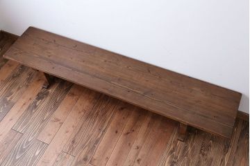 アンティーク家具　アンティーク　DIYにもぴったり!古い木のシンプルな長テーブル(2)