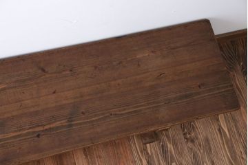 アンティーク家具　アンティーク　DIYにもぴったり!古い木のシンプルな長テーブル(2)
