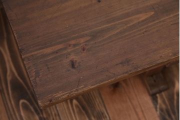 アンティーク家具　アンティーク　DIYにもぴったり!古い木のシンプルな長テーブル(2)