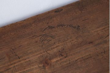 アンティーク家具　アンティーク　DIYにもぴったり!古い木のシンプルな長テーブル(2)