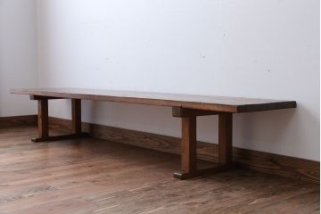 アンティーク家具　アンティーク　DIYにもぴったり!古い木のシンプルな長テーブル(2)