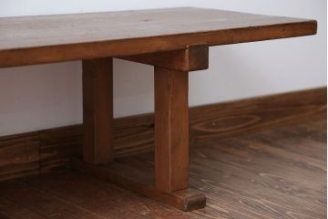 アンティーク家具　アンティーク　DIYにもぴったり!古い木のシンプルな長テーブル(2)