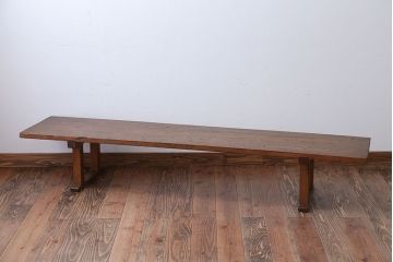 アンティーク家具　アンティーク　DIYにもぴったり!古い木のシンプルな長テーブル(2)