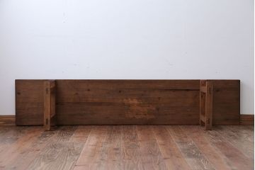 アンティーク家具　アンティーク　DIYにもぴったり!古い木のシンプルな長テーブル(2)