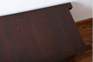 アンティーク家具　和モダンスタイル!　六尺　鏡板和紙貼りのおしゃれな水屋箪笥ローボード(テレビ台、キャビネット、収納棚)