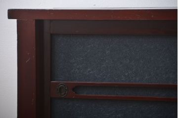 アンティーク家具　和モダンスタイル!　六尺　鏡板和紙貼りのおしゃれな水屋箪笥ローボード(テレビ台、キャビネット、収納棚)