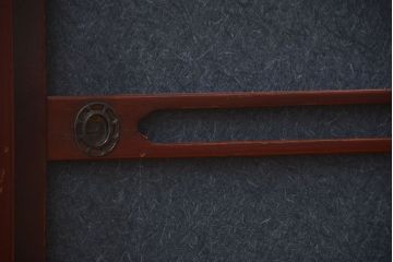 アンティーク家具　和モダンスタイル!　六尺　鏡板和紙貼りのおしゃれな水屋箪笥ローボード(テレビ台、キャビネット、収納棚)