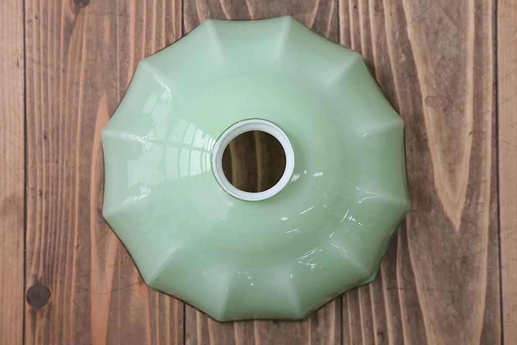 フランスアンティーク　被せガラスのおしゃれなガラスシェードペンダントライト(照明)