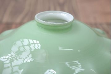 フランスアンティーク　被せガラスのおしゃれなガラスシェードペンダントライト(照明)