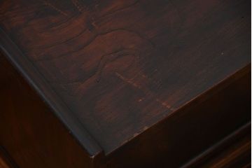 アンティーク家具　古民具・骨董　三方欅材の古い置き床(ローボード)