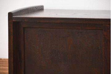 アンティーク家具　古民具・骨董　三方欅材の古い置き床(ローボード)