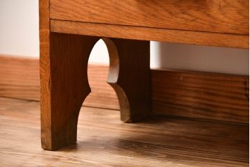 アンティーク家具　イギリスアンティーク　書類棚付き!オーク材の高級16杯引き出し