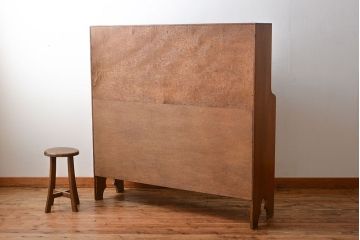 アンティーク家具　イギリスアンティーク　書類棚付き!オーク材の高級16杯引き出し