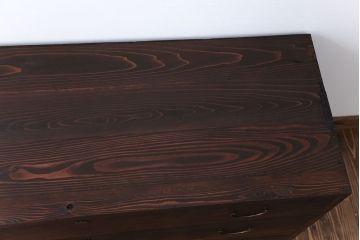 アンティーク家具　アンティーク　古い桐材の3杯衣装箪笥(桐箪笥、桐たんす)