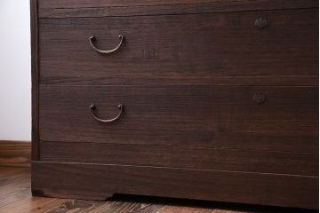 アンティーク家具　アンティーク　古い桐材の3杯衣装箪笥(桐箪笥、桐たんす)