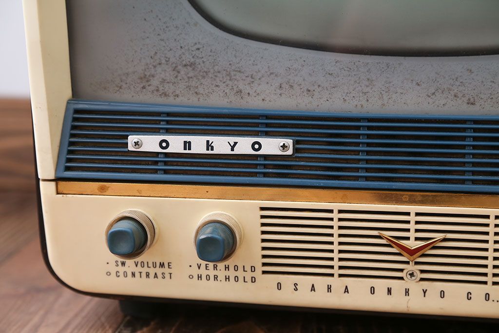 昭和レトロ　古いオンキョー(ONKYO)真空管テレビ(ジャンク品)