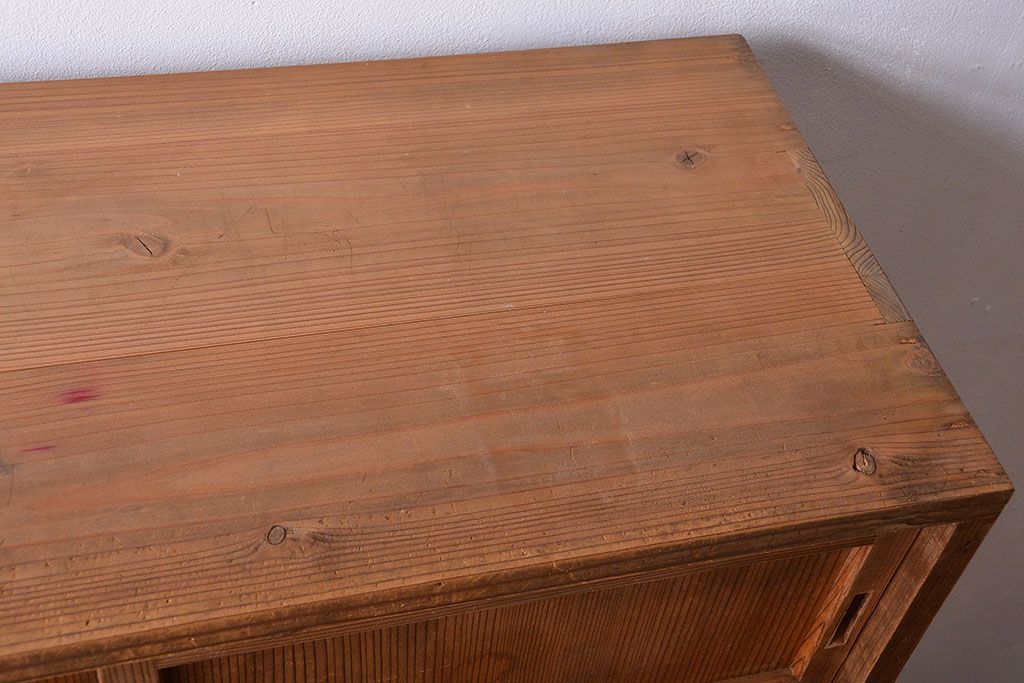 アンティーク家具　和製アンティーク　引き出し2杯付き!古い木製の収納棚