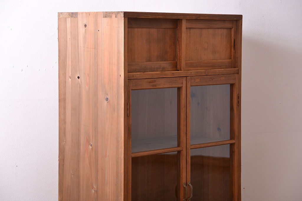 アンティーク家具　和製アンティーク　引き出し2杯付き!古い木製の収納棚