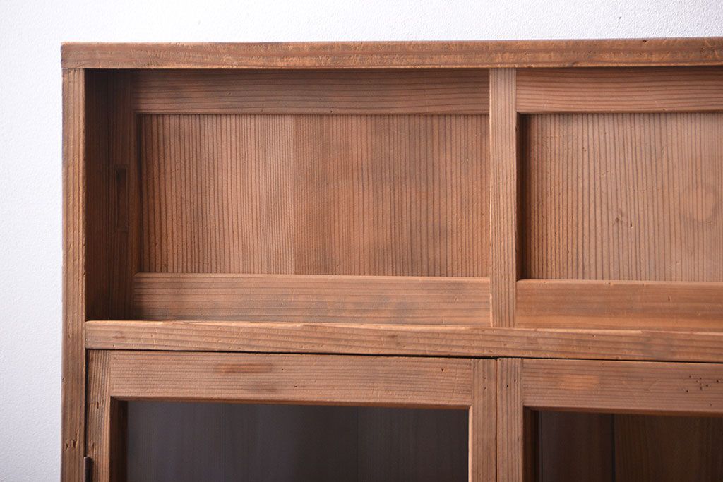 アンティーク家具　和製アンティーク　引き出し2杯付き!古い木製の収納棚