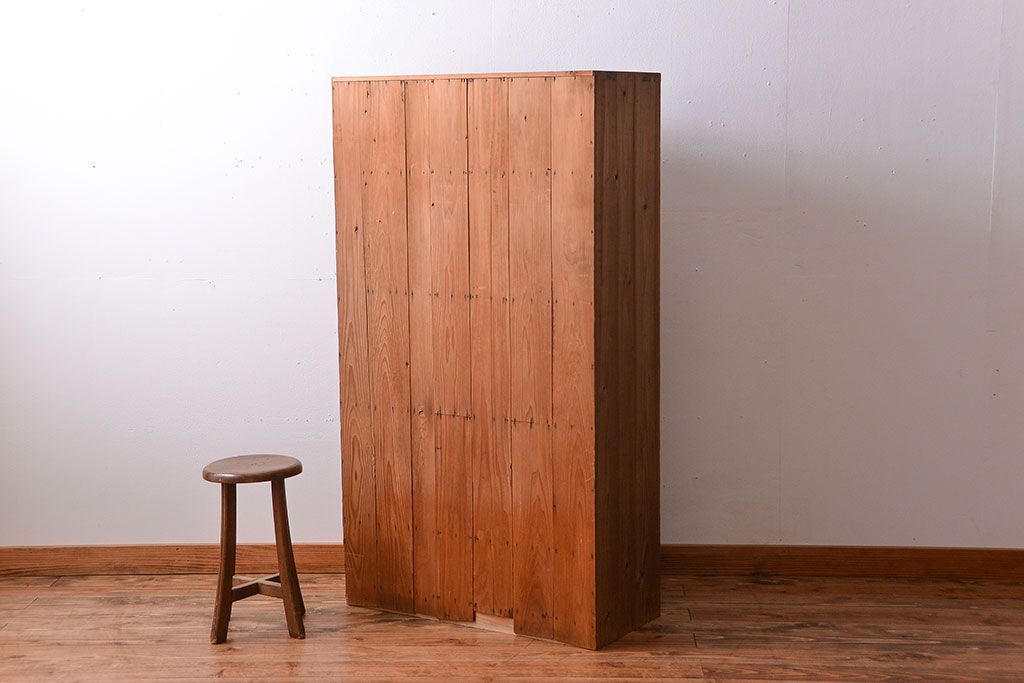 アンティーク家具　和製アンティーク　引き出し2杯付き!古い木製の収納棚