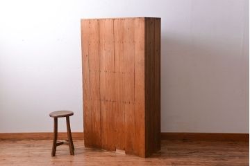 アンティーク家具　和製アンティーク　引き出し2杯付き!古い木製の収納棚
