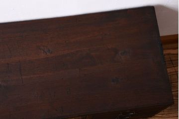 アンティーク家具　アンティーク　おしゃれな鉄脚付き!古い木製のテレビボード