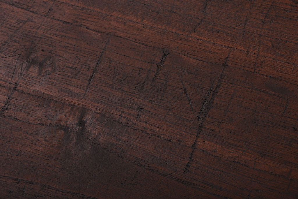 アンティーク家具　アンティーク　おしゃれな鉄脚付き!古い木製のテレビボード