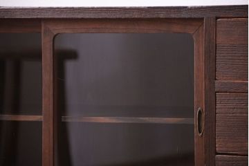 アンティーク家具　アンティーク　おしゃれな鉄脚付き!古い木製のテレビボード