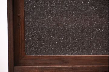 アンティーク家具　和製アンティーク　ダイヤガラス入り!古い木製のローボード