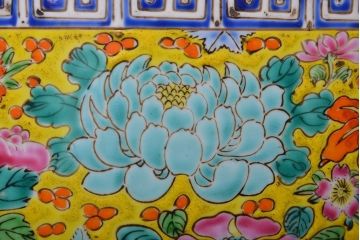 アンティーク雑貨　古民具・骨董　大正〜昭和初期　 十錦手火鉢 (手焙り)