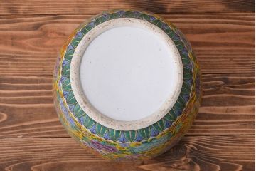 アンティーク雑貨　古民具・骨董　大正〜昭和初期　 十錦手火鉢 (手焙り)