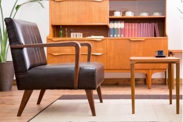 アンティーク家具　アンティーク　スタイリッシュでおしゃれな1人掛けアームソファ(1)